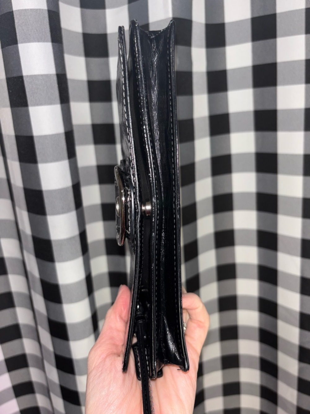 Coach Bleecker Black Patent Leather Wallet Clutch Y2K - Picture 6 of 7